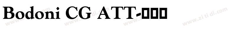 Bodoni CG ATT字体转换